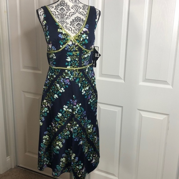 Madison Leigh Bright Floral Fit Flare Easter New With Tags 8 - Picture 1 of 9